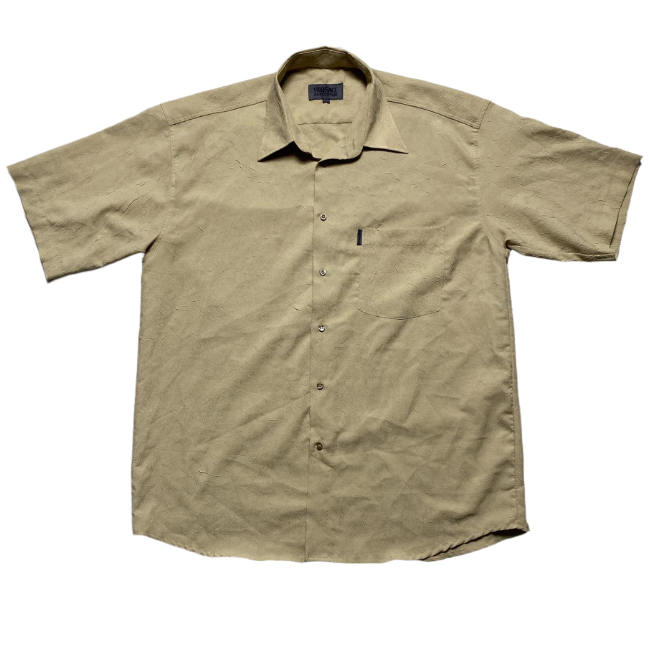 Versace Jeans Couture Vintage Crinkle Beige Sand Short Sleeve (L)