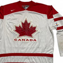 Nike Team Canada Vintage y2k Vancouver 2010 Hockey Jersey Red and White (L)