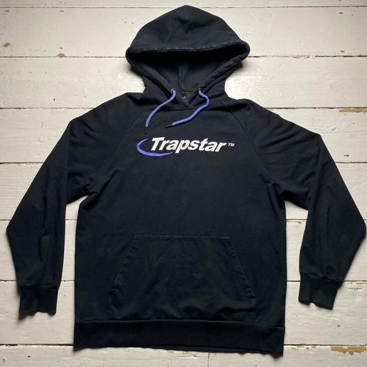 Trapstar Black White and Purple Hoodie