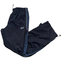 Sergio Tacchini Vintage Navy Blue and White Shell Trackpant Baggy Bottoms (L)
