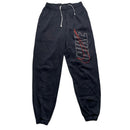 Nike Club Swoosh Spellout Black White and Red Embroidery Joggers (S)