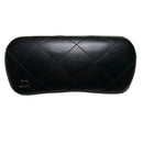 Chanel CC Black Leather Glasses Case