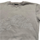 Track Mafia Grey and White Embroidery Stitch Jumper (M)