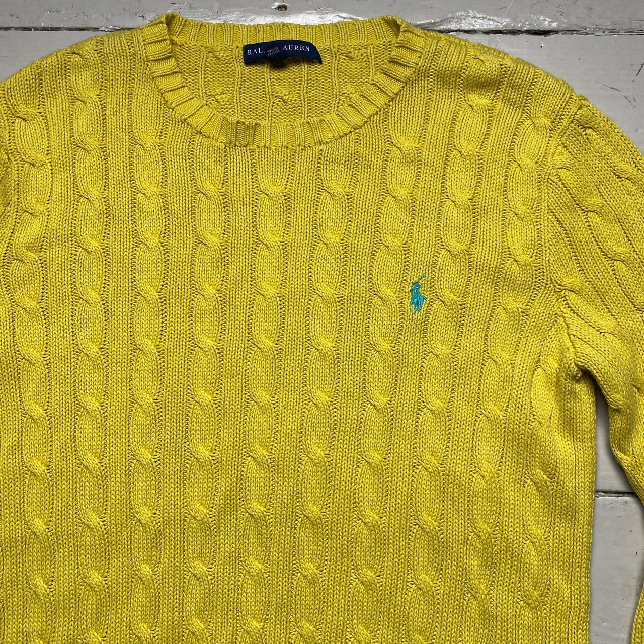 Yellow Polo Ralph Lauren cable knit Jumper