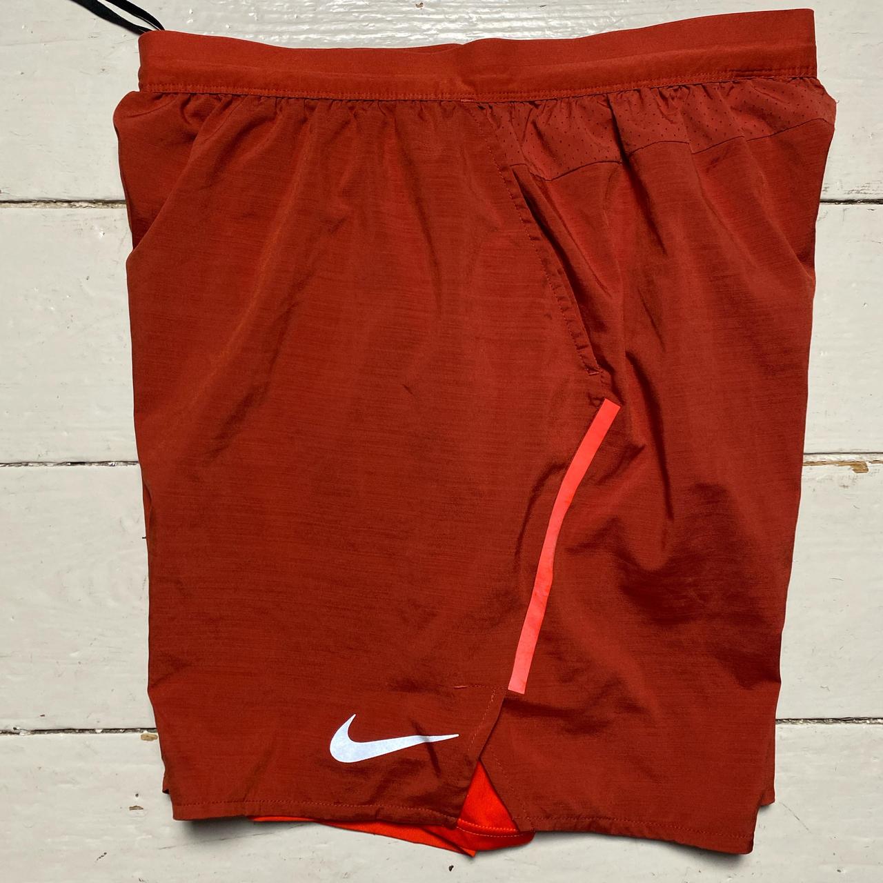 Nike Dri Fit Running Shorts Orange and Red