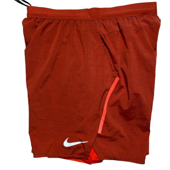 Nike Dri Fit Running Shorts Orange and Red (XL)