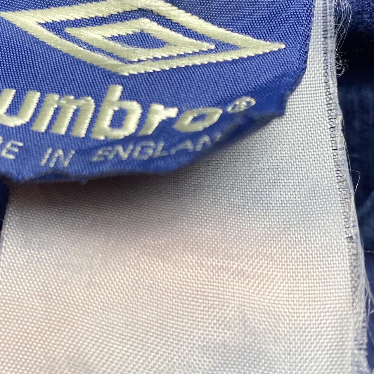 England Umbro Vintage 1990 - 1992 Drill Top Navy and White Overshirt