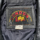 London Leather Vintage Black Biker Motorcycle Jacket (L)