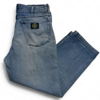 Stone Island Vintage 90’s Square Patch Baggy Light Blue Jeans (32W)