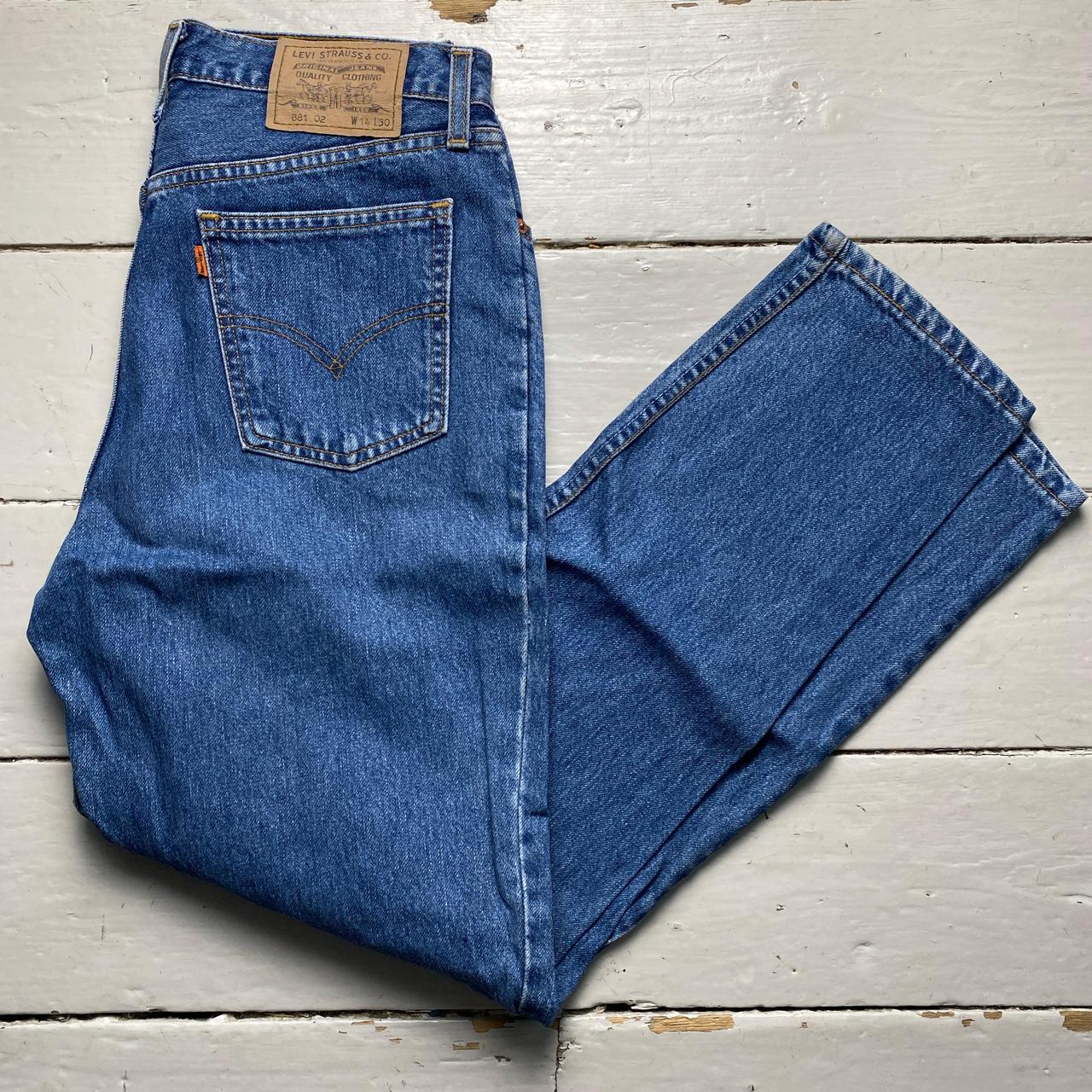 Levis 881 02 Vintage Orange Tab Blue Jeans