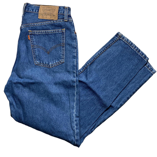 Levis 881 02 Vintage Orange Tab Blue Jeans (30W)