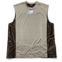 Nike Vintage y2k Brown and Cream Battlegrounds Vest (XL)