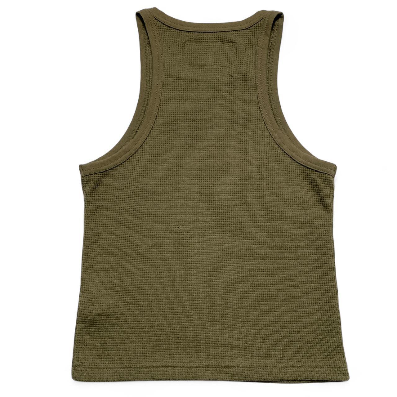 Corteiz Olive Green and White Womens Tank Vest Top (XL)