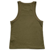 Corteiz Olive Green and White Womens Tank Vest Top (XL)