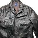 GAP Dark Brown Long Leather Trench Coat Jacket (L)