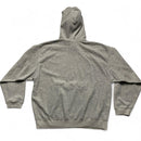 GAP Grey Fleece Hoodie Navy Spellout (M)