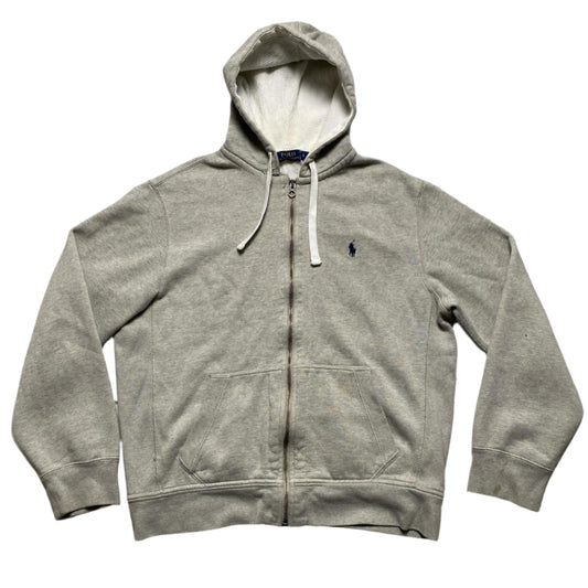 Polo Ralph Lauren Grey and Navy Hoodie (L)