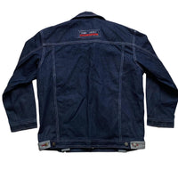 Down Impact Vintage 90’s Denim Jacket Navy and Silver (M)