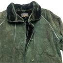 Anna Polare Vintage Green Sheepskin Fur Lined Coat (XL)