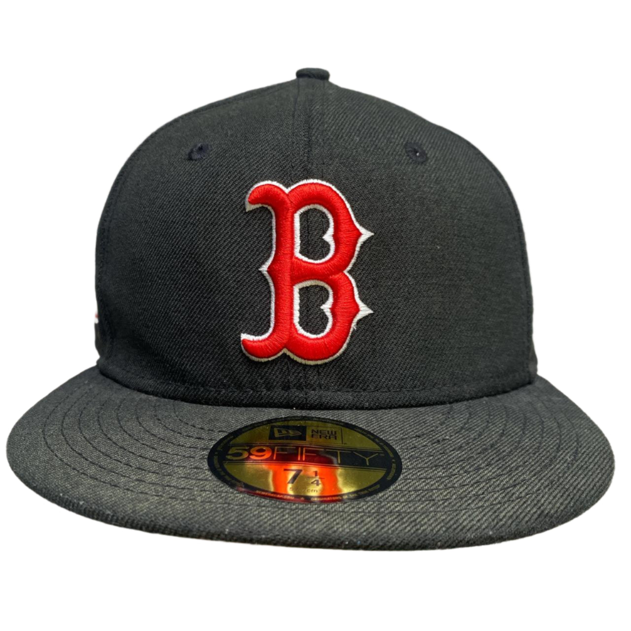 Boston Red Sox New Era Black and Red Fitted Cap