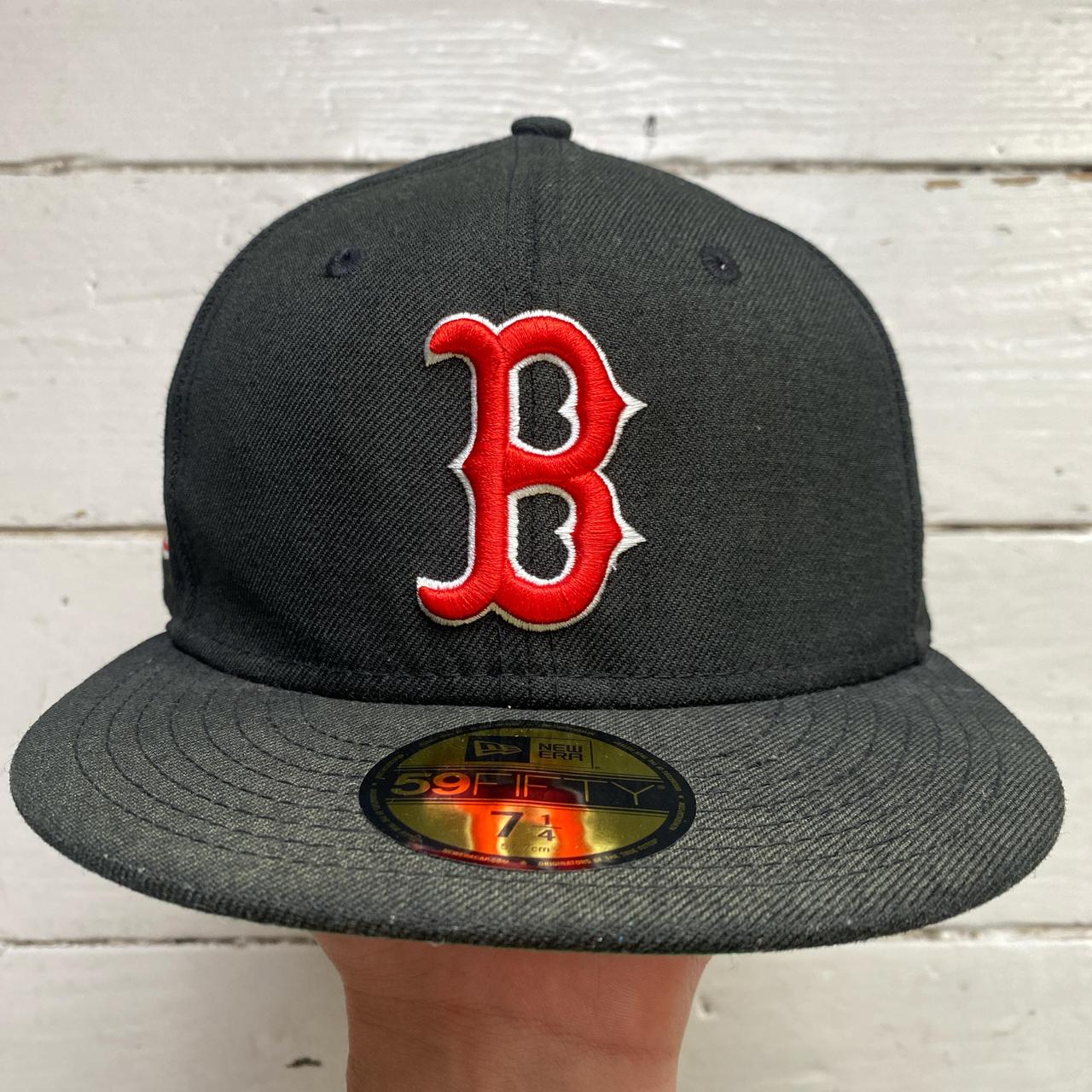 Boston Red Sox New Era Black and Red Fitted Cap