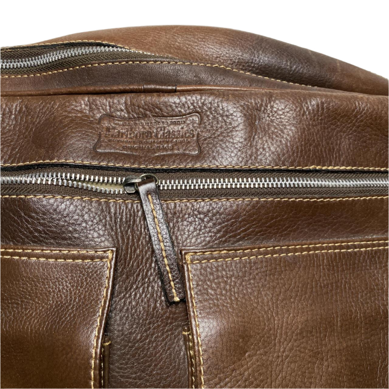 Marlboro Classics Brown Leather Messenger Bag