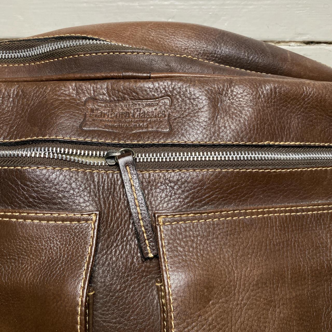 Marlboro Classics Brown Leather Messenger Bag