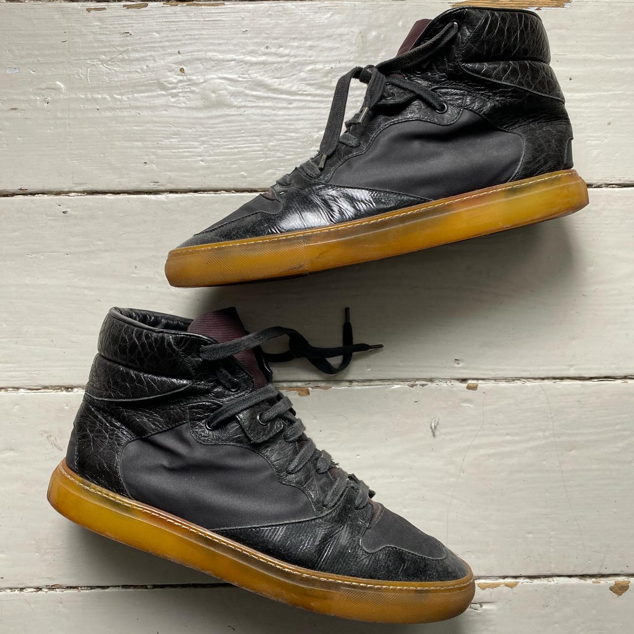 Balenciaga Black and Gum High Top Trainers