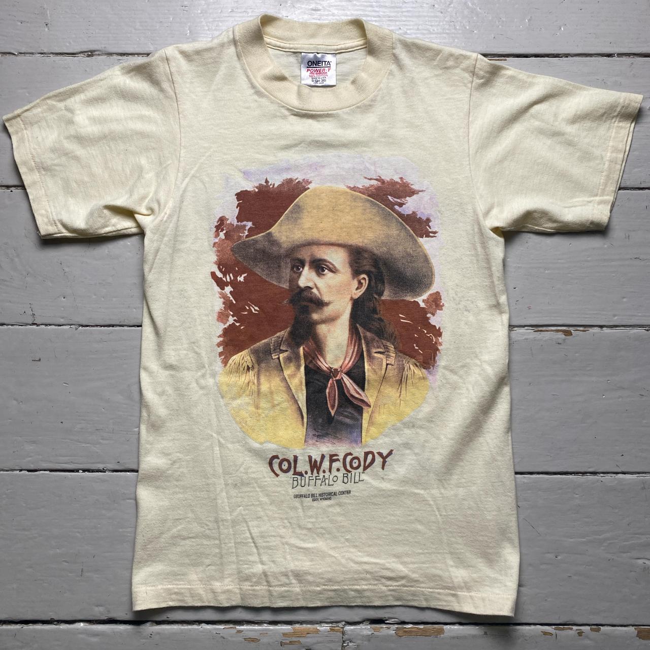 1991 Colt Fodder Buffalo Bill Cody Wyoming Annie Oakley Vintage 90’s Cream T Shirt