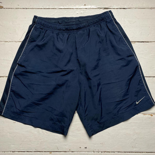 Nike Swoosh Navy and Grey Shell Shorts