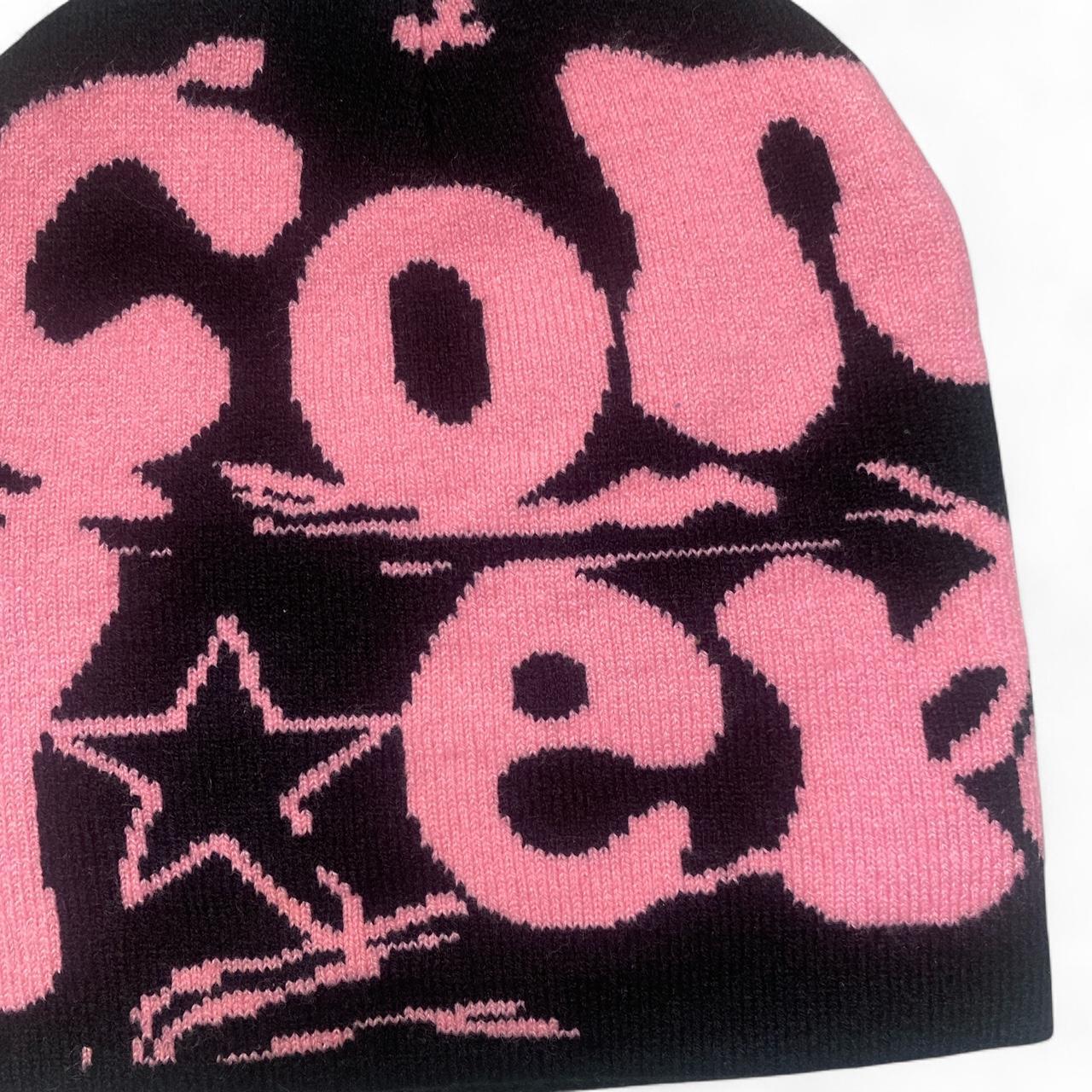 Conquer Black and Pink Beanie Hat