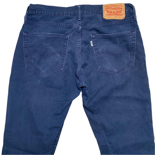Levis 511 Navy Light Corduroy Slim Jeans (32W)