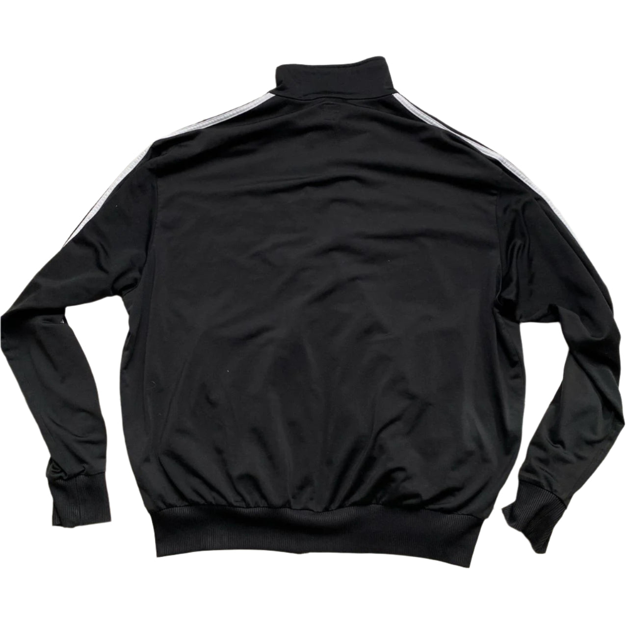 Adidas Originals Black and White Striped Tracksuit Jacket (2XL)