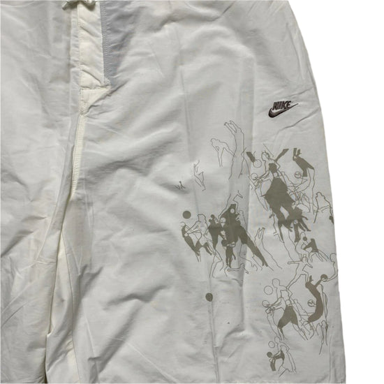 Nike Vintage y2k Volleyball Prints Cargo Shorts Cream White (38W)