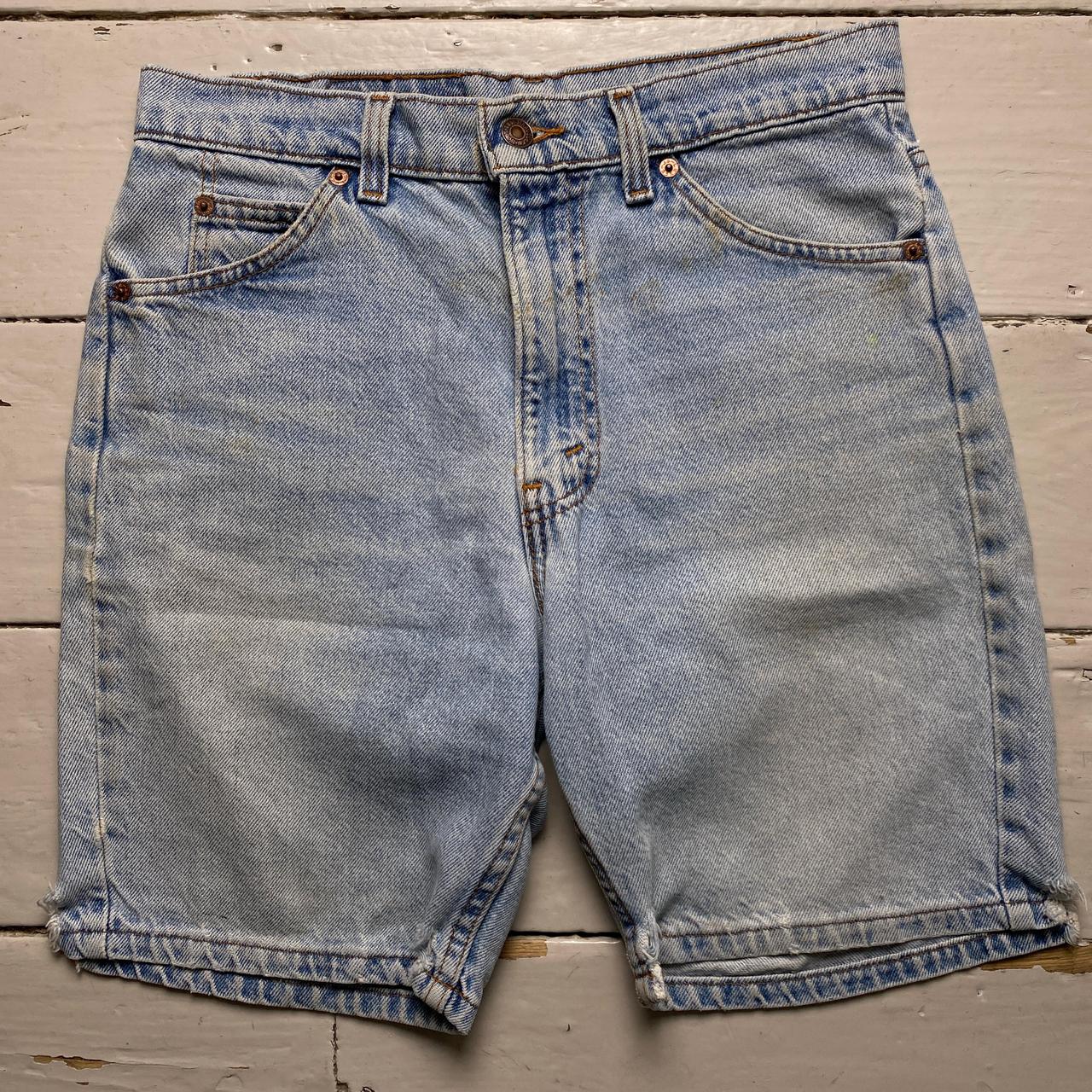Levis 505 Vintage Stonewash Light Blue Denim Jort Jean Shorts