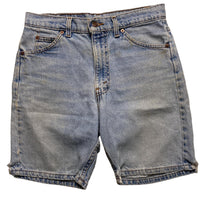Levis 505 Vintage Stonewash Light Blue Denim Jort Jean Shorts (30W)