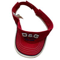 Dolce & Gabbana Vintage Red and White Visor Cap