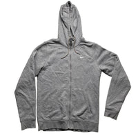Nike Grey and White Swoosh Hoodie (S)