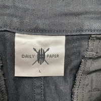 Daily Paper Black and White Velcro Cargo Combat Trousers (L)