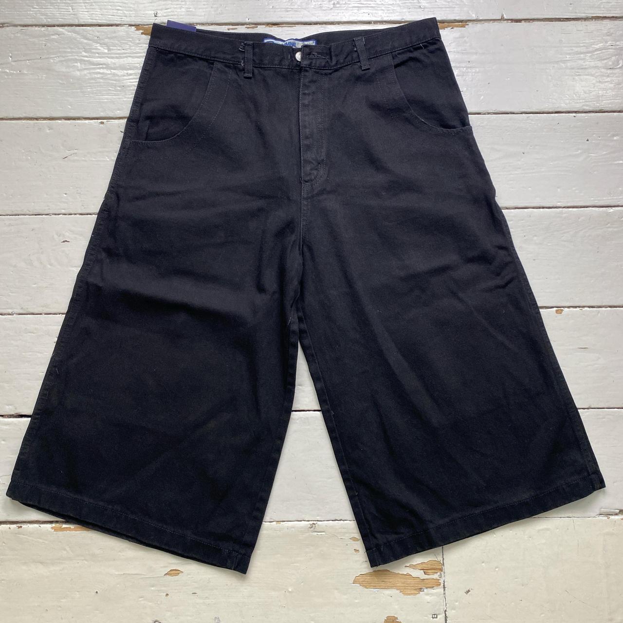 Criminal Damage Vintage Baggy Black Jort Jean Shorts