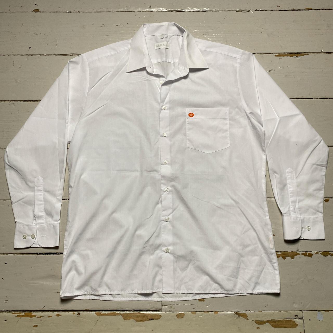 London Underground Overground White and Orange Long Sleeve Shirt