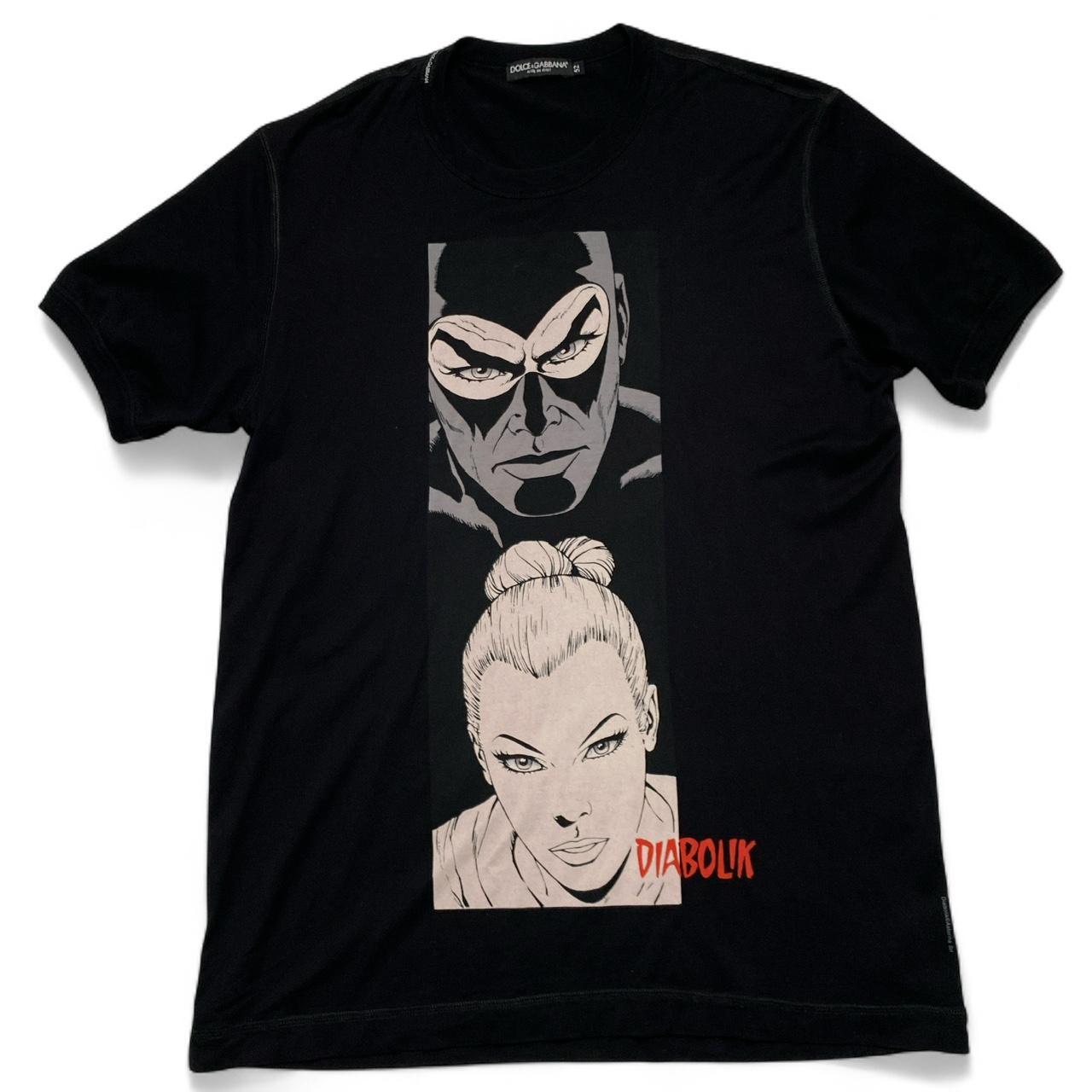 Dolce and Gabbana Black Diabolik Comic T Shirt (M)