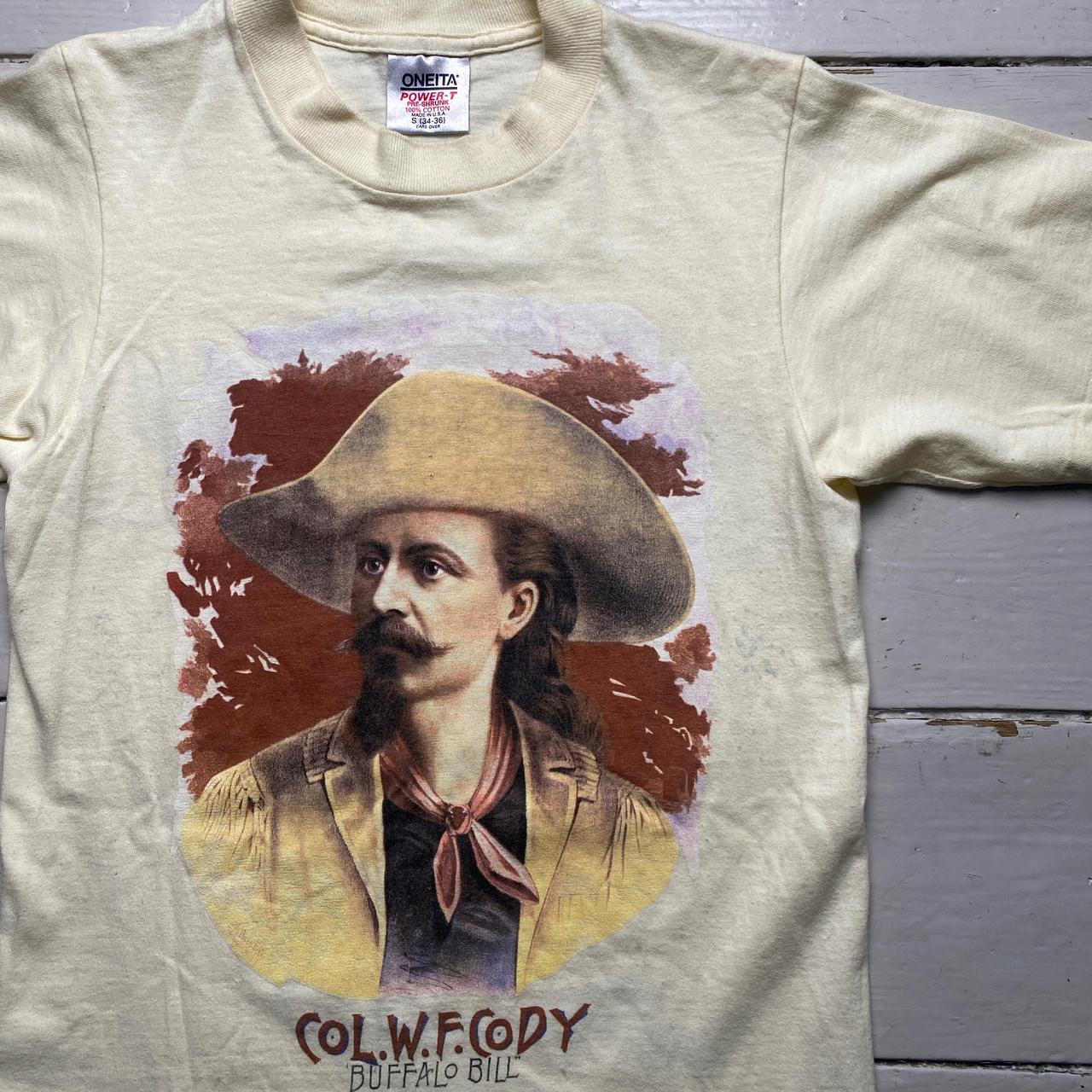 1991 Colt Fodder Buffalo Bill Cody Wyoming Annie Oakley Vintage 90’s Cream T Shirt