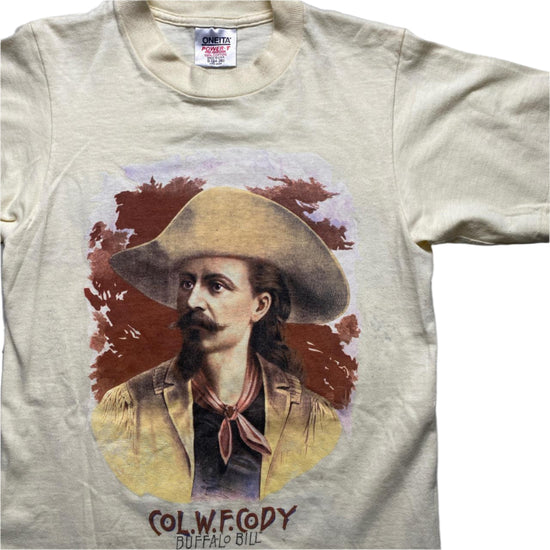 1991 Colt Fodder Buffalo Bill Cody Wyoming Annie Oakley Vintage 90’s Cream T Shirt (S)