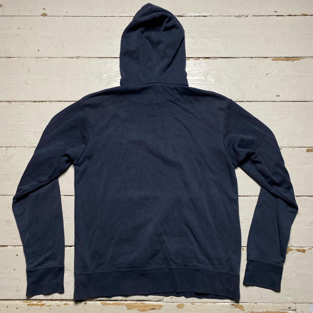 Nike Football Vintage y2k Navy Blue and Yellow Gradient Hoodie