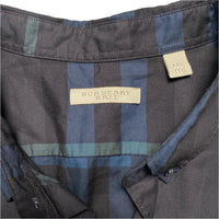 Burberry Brit Nova Check Blue Black and Green Long Sleeve Shirt (2XL)