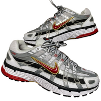 Nike P-6000 White Red Silver and Gold Womens Trainers (UK 6.5)