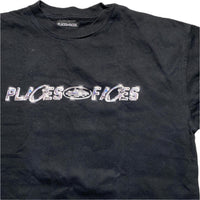 Places and Faces Corteiz Black ad Chrome T Shirt (M)