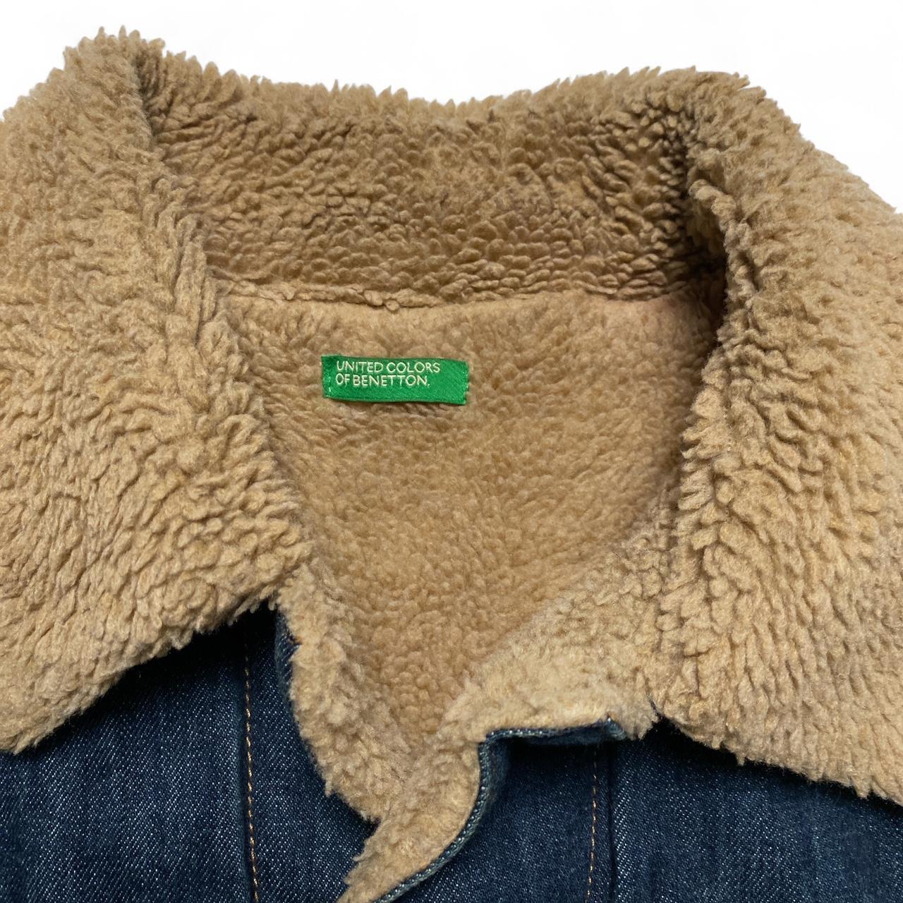 United Colors of Benetton Vintag Sherpa Lining Denim Jacket (M)