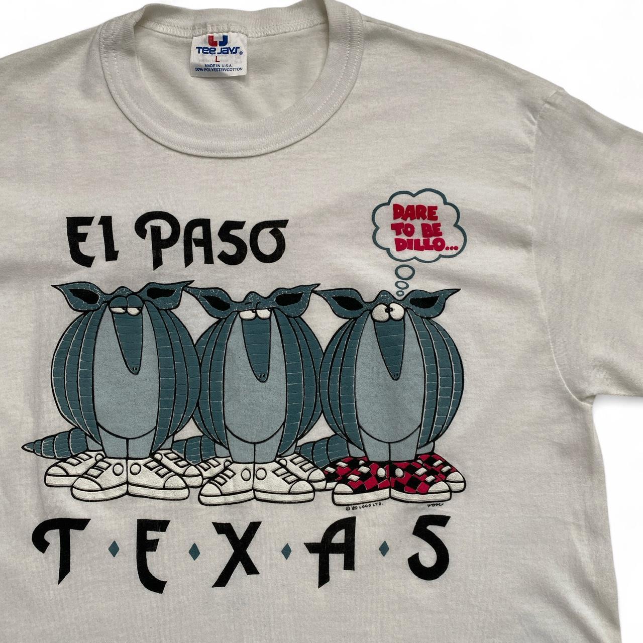 El Paso Texas Dare to be Dillo Vintage 90’s White T Shirt (L)